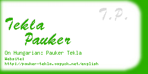tekla pauker business card